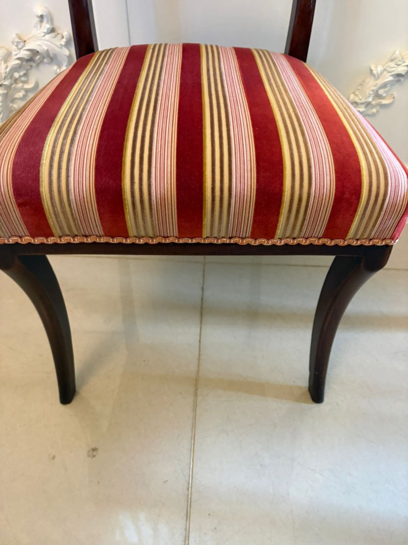 Antique Regency Mahogany Dining Chairs Set of Eight Including Two Carvers Scroll Arms - Image 6